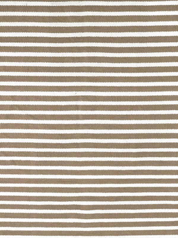 Beige/cream striped cotton kilim rug