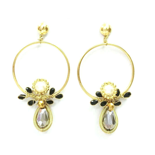 Beaded glass E/R with grey gloss drop