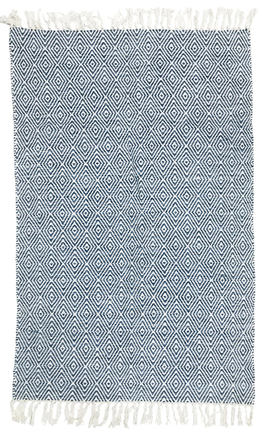 Blue/white kilim rug