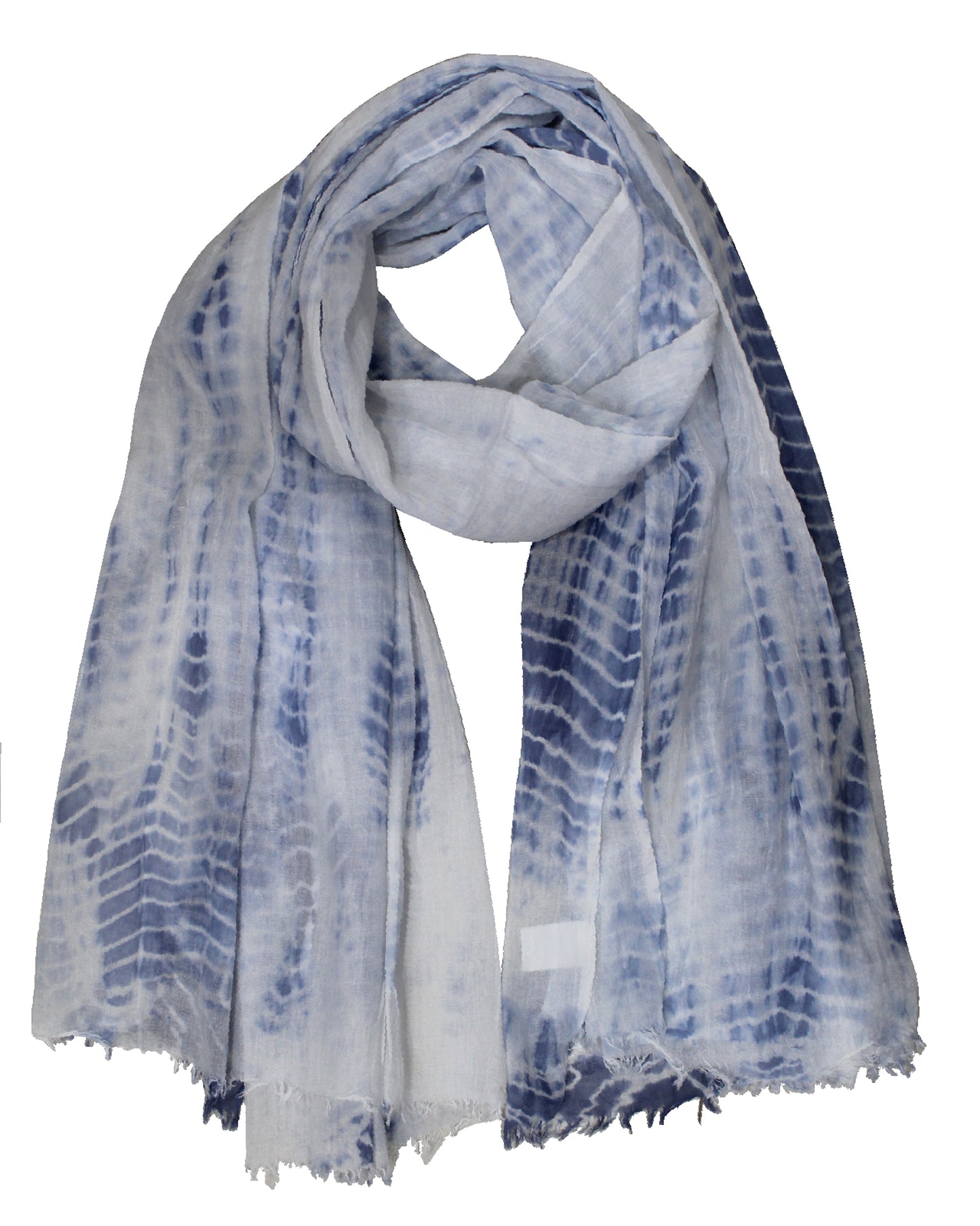 Blue tye dye scarf