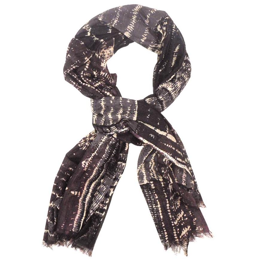 Aubergine Tone Cotton Scarf