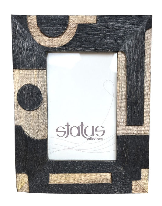 Large Black and Natural Wooden Frame