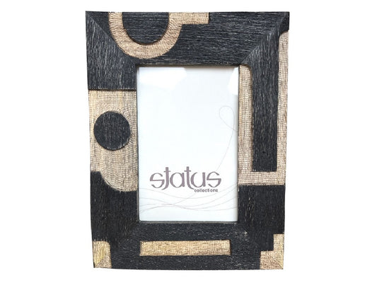 Large Black and Natural Wooden Frame