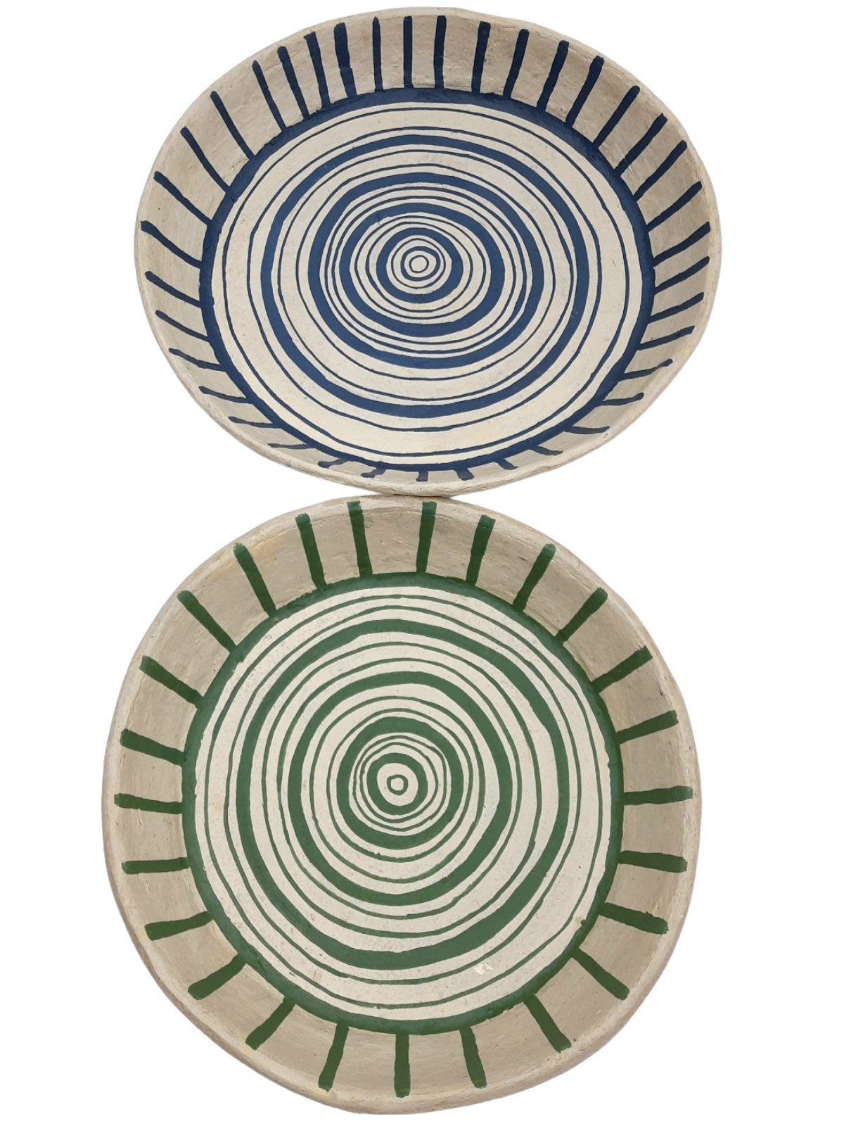 S/2 shallow bowls with circle design