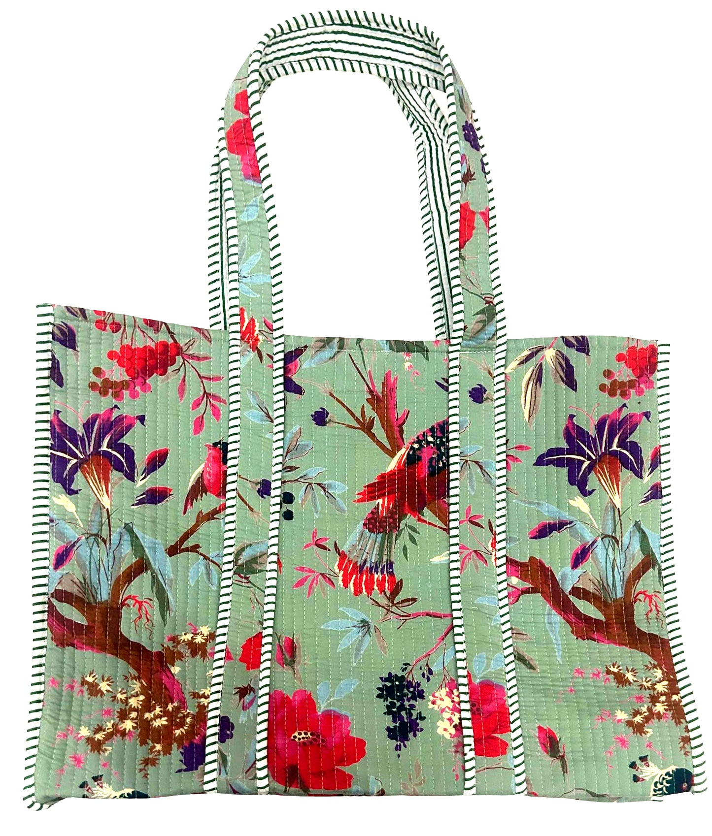 Serene Mint Rainforest Tote Bag