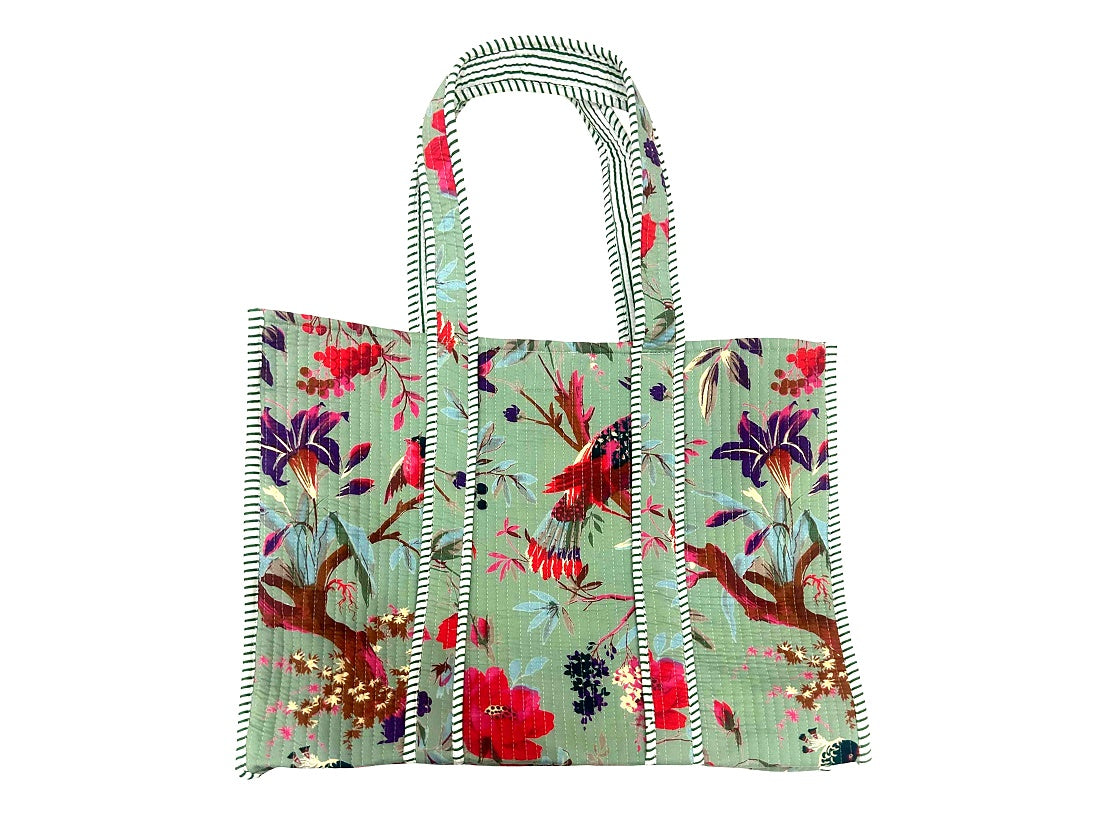 Serene Mint Rainforest Tote Bag