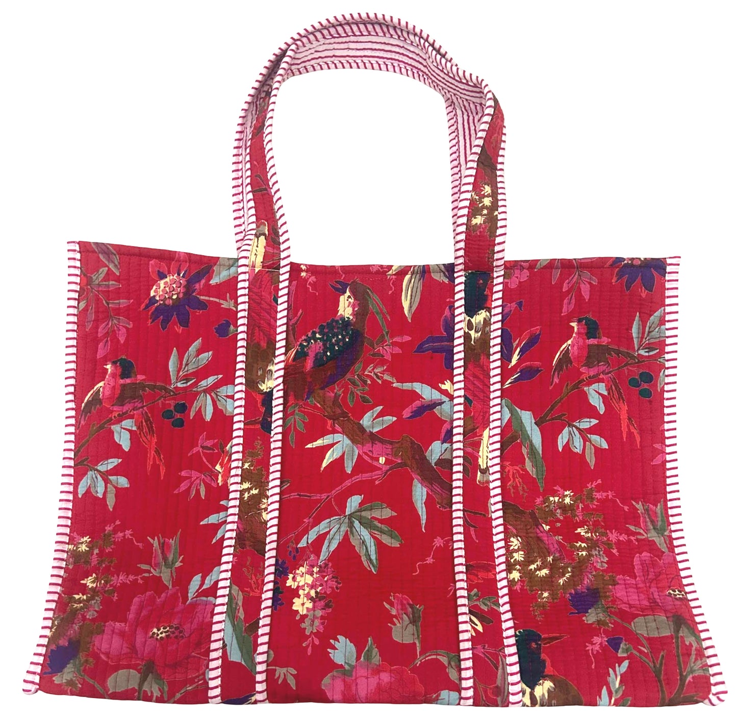 Venetian Red Rainforest Tote Bag