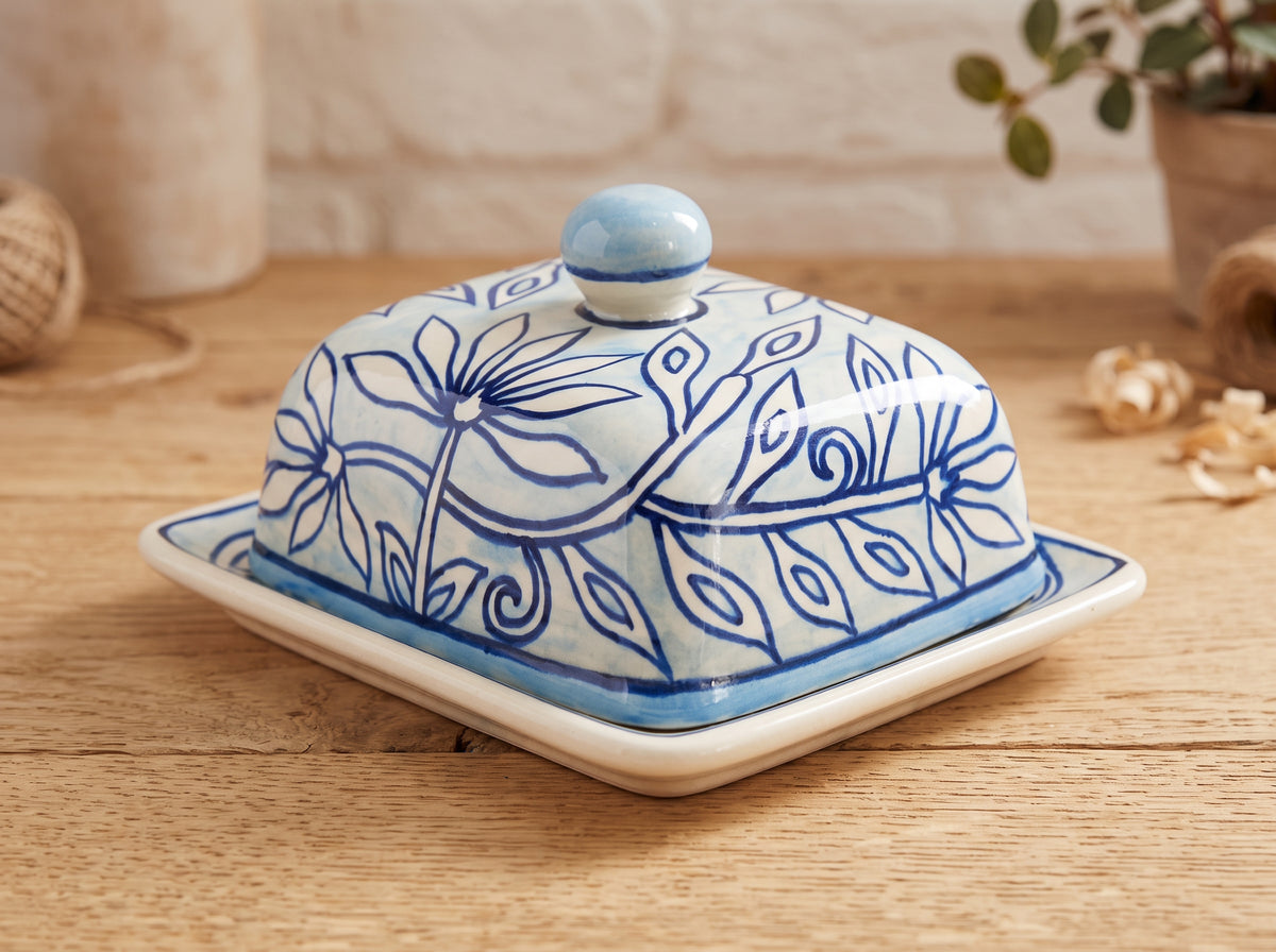 Talavera Oasis Covered Butter Dish