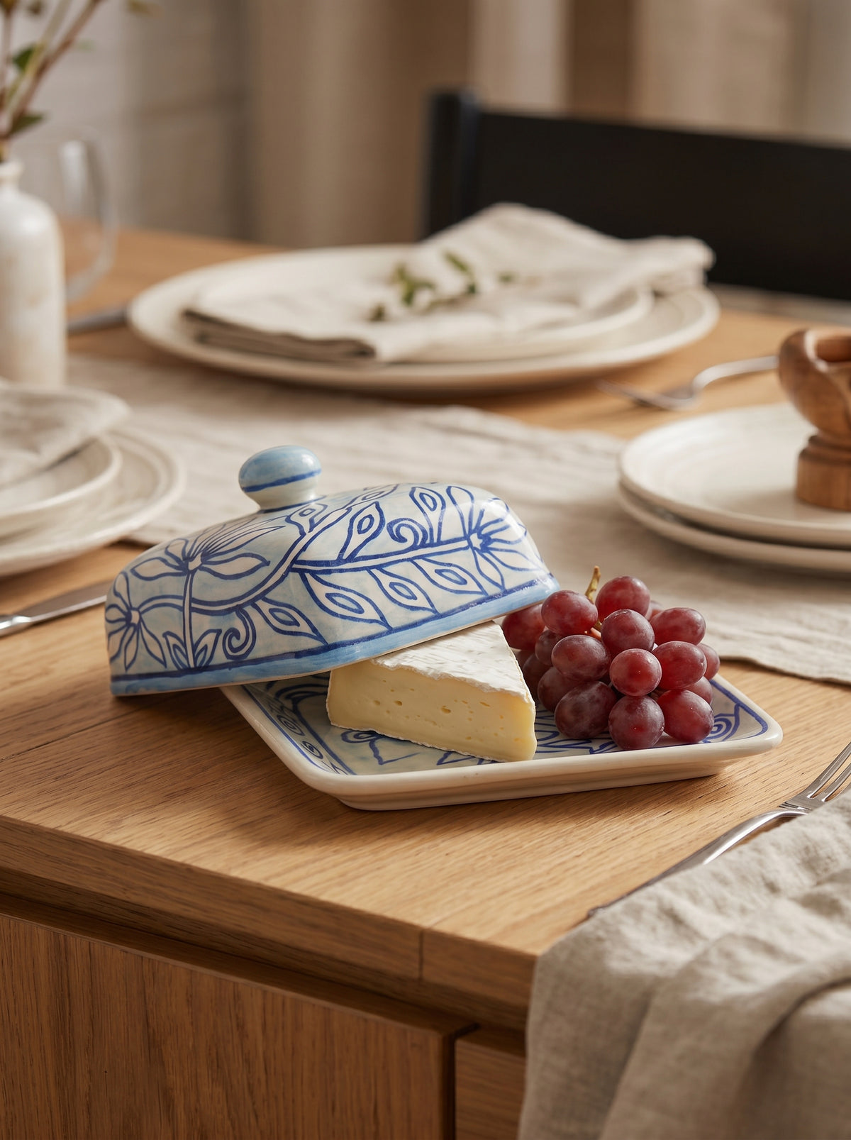 Talavera Oasis Covered Butter Dish