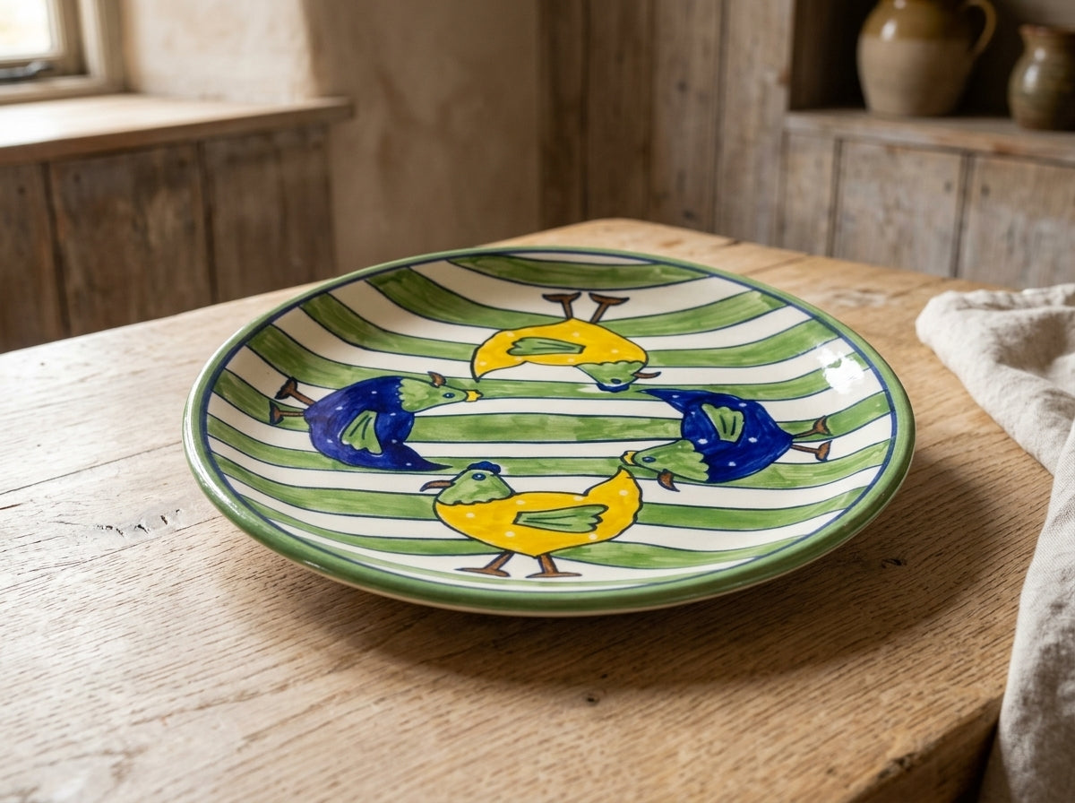 Meadow Hens Cake Plate