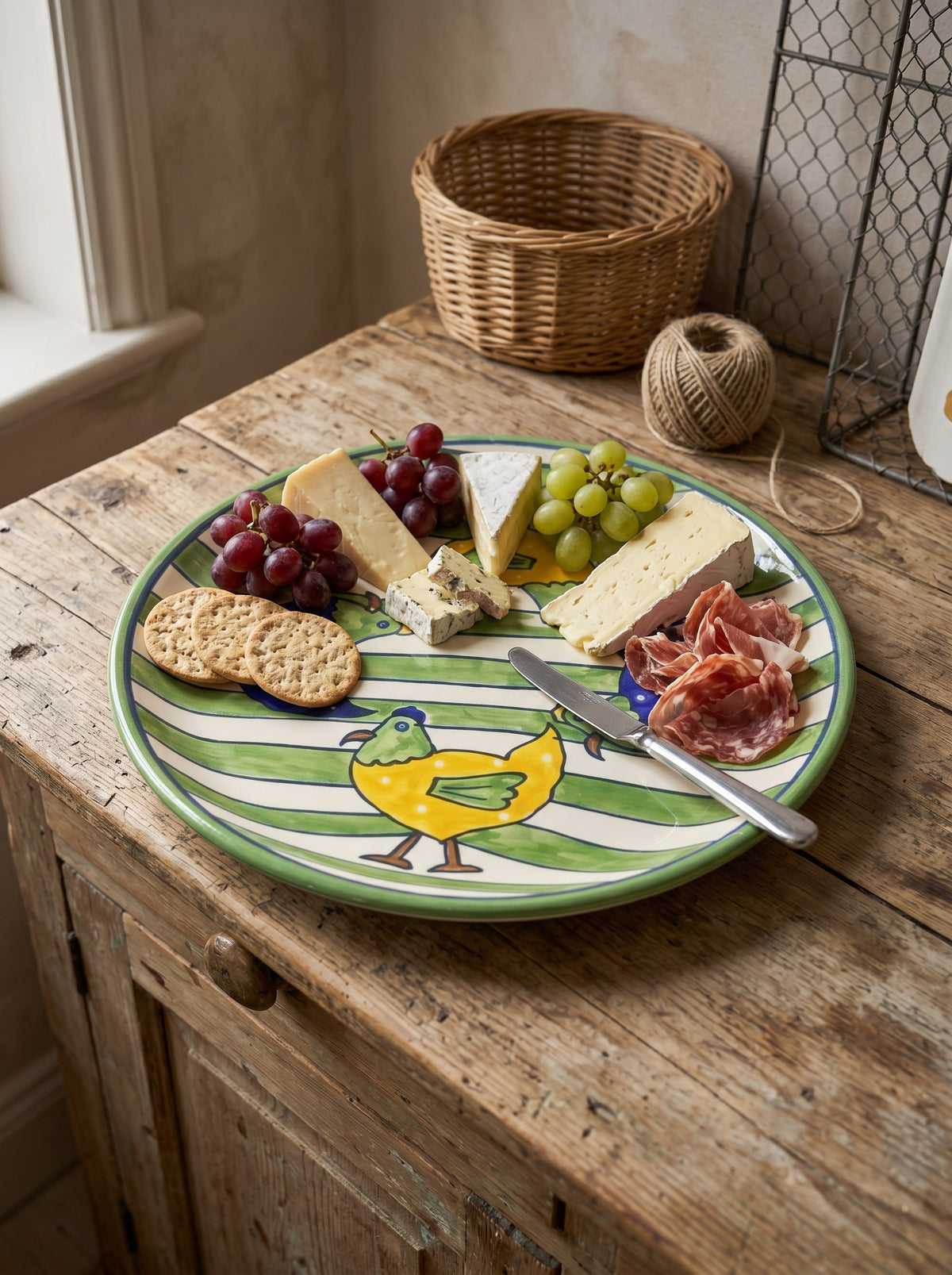 Meadow Hens Cake Plate