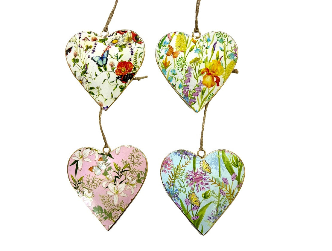 Wildflower & Butterfly Hanging Hearts Set