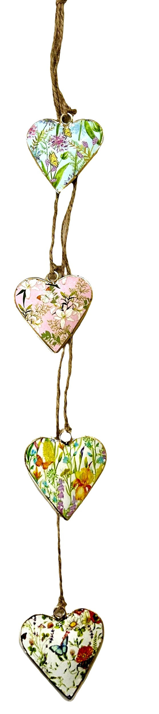 Wildflower & Butterfly Hanging Mini Heart Set
