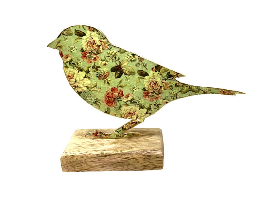 Somerset Vintage Botanical Bird Sculpture
