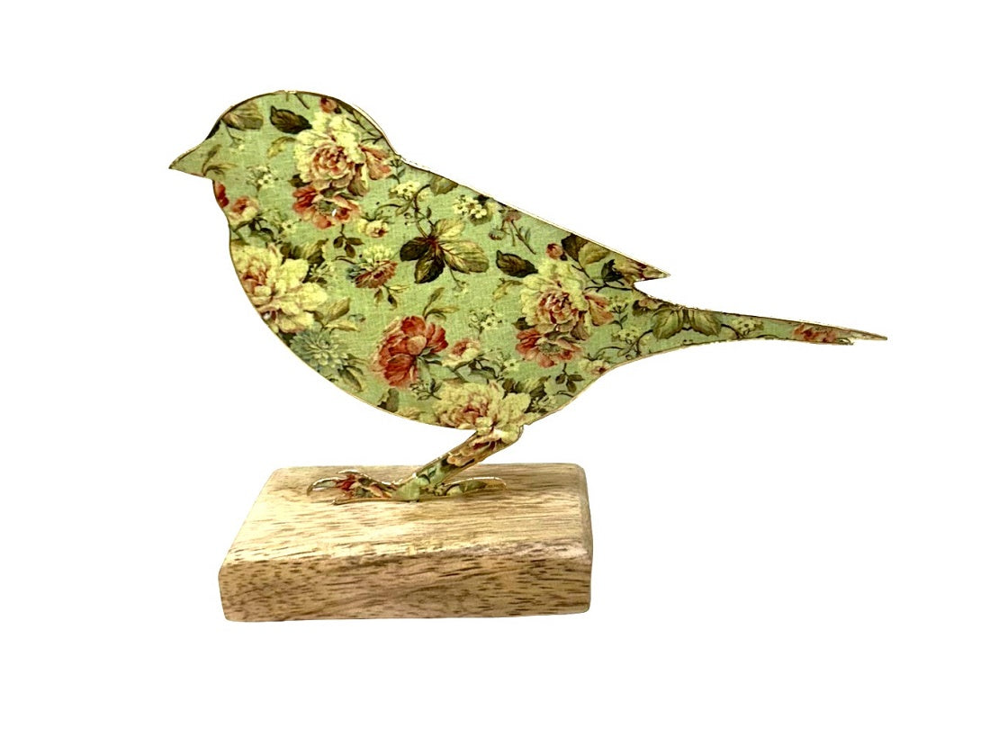 Somerset Vintage Botanical Bird Sculpture