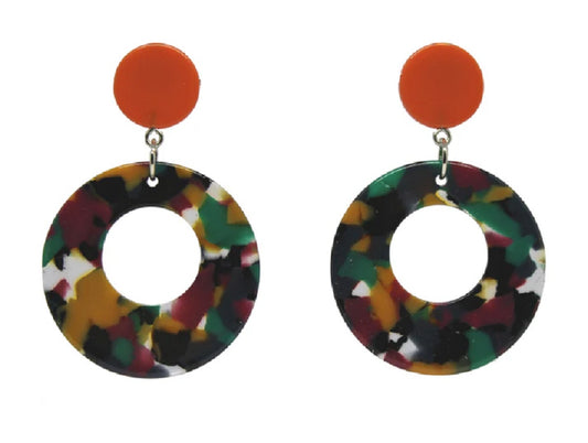 Colourful resin earrings to enhance any outfit