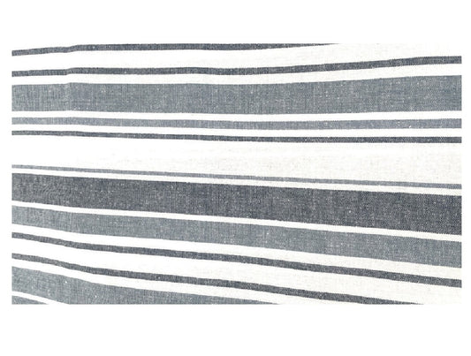 Blue Grey white Stripe Small Cotton Tablecloth