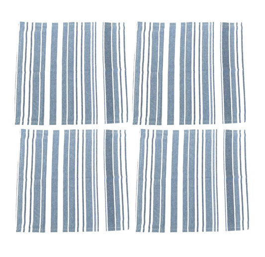 Blue Stripe Napkin 4 Set