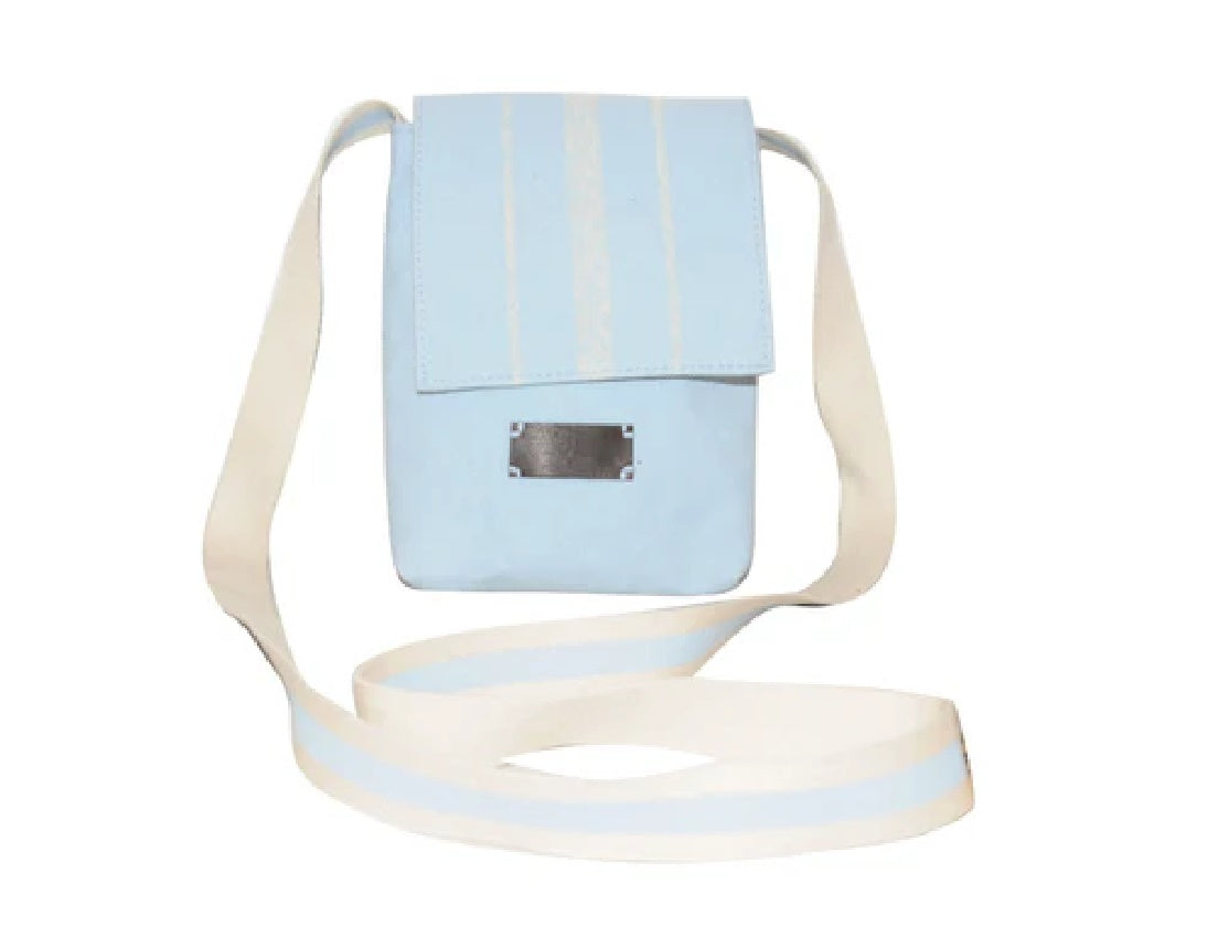 Light blue cotton mobile bag