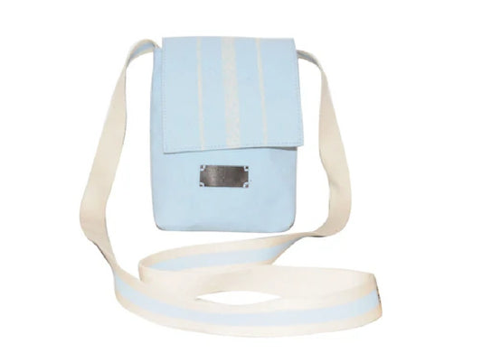 Light blue cotton mobile bag