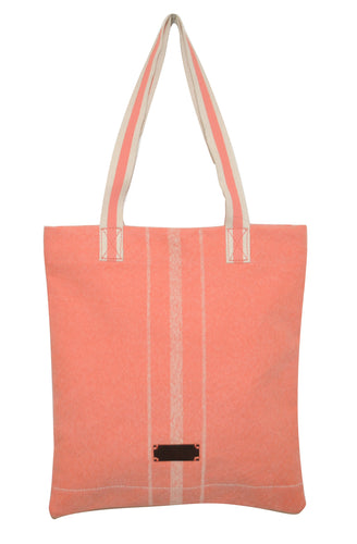 Orange cotton shoulder bag 31x34 cm