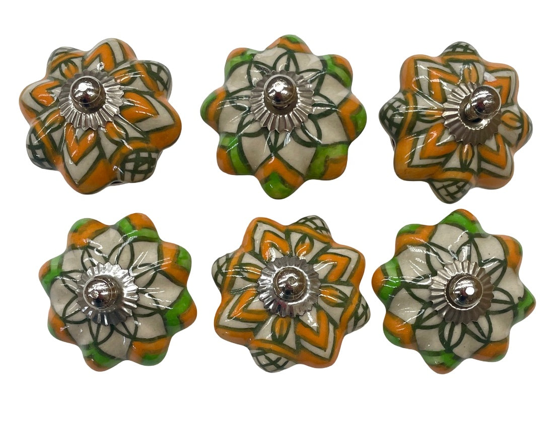 Set of 6 Fluted Spirograph Knobs