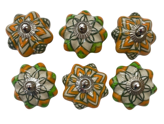 Set of 6 Fluted Spirograph Knobs