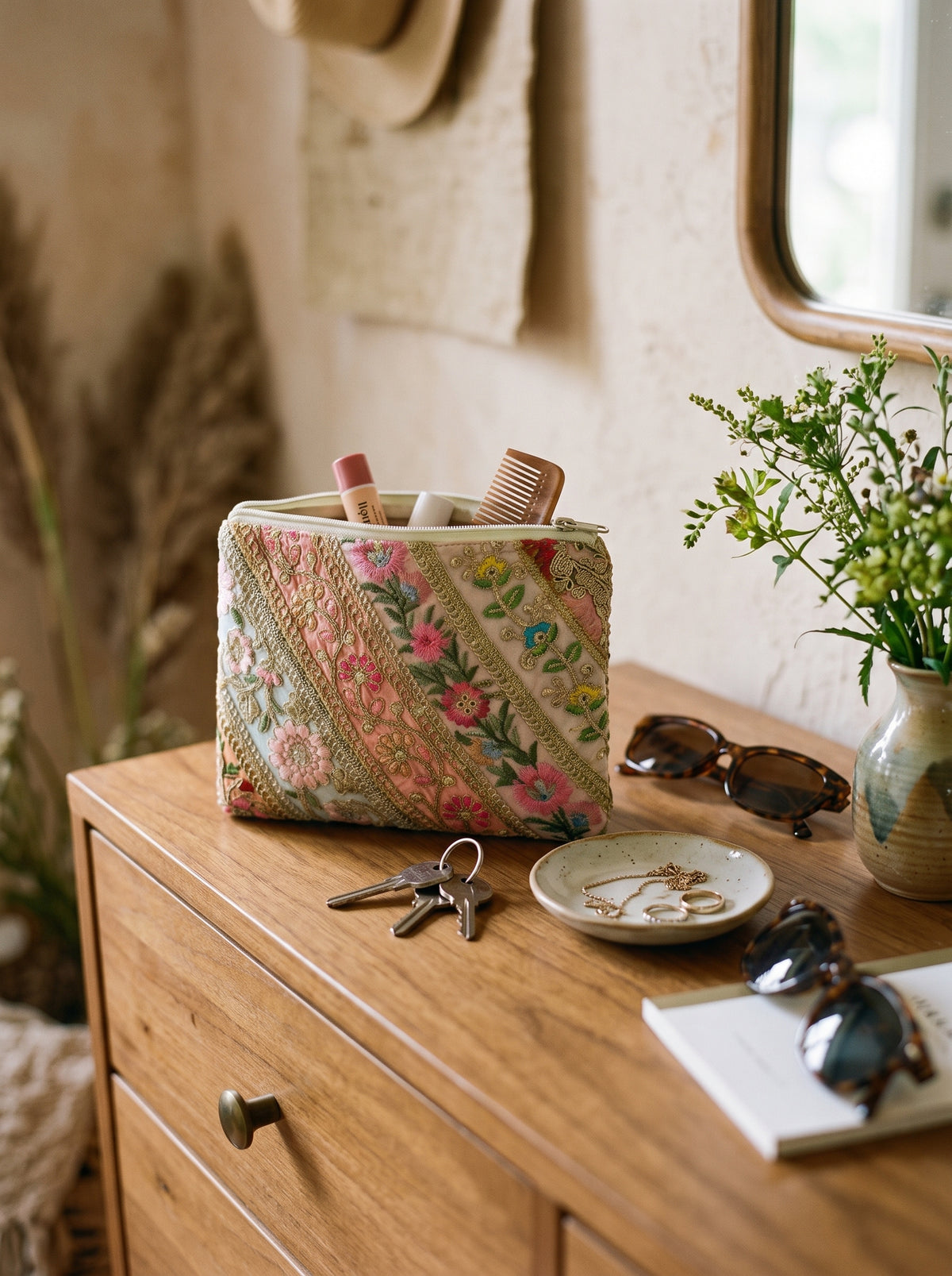 Embroidered Zari Pouch