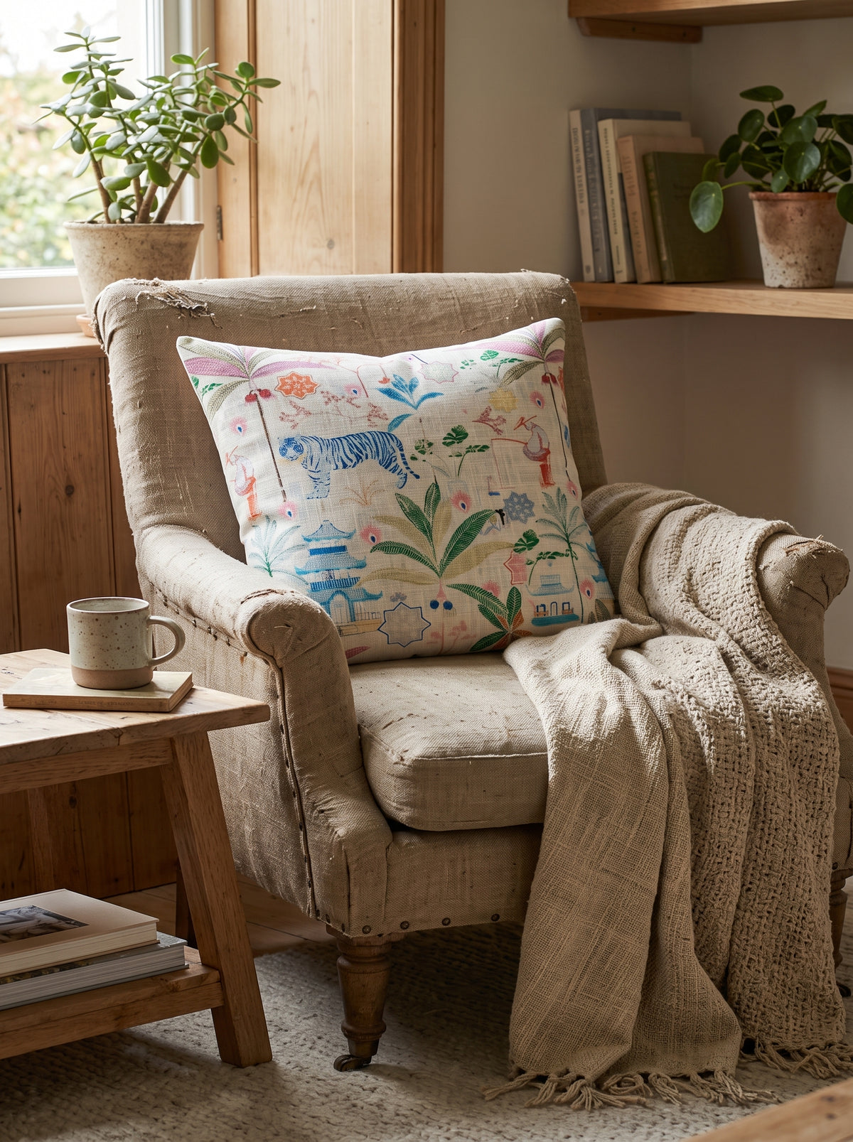 The Royal Bengal Cotton Cushion