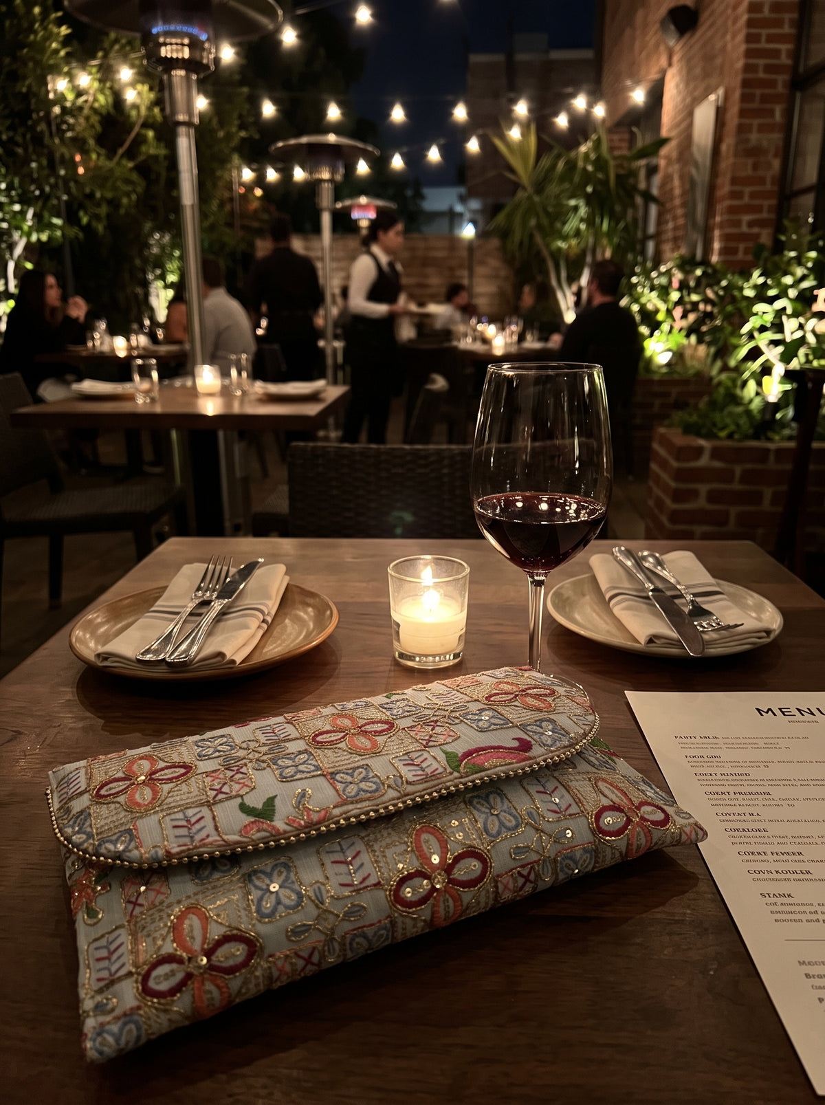 Embroidered Sutra Clutch