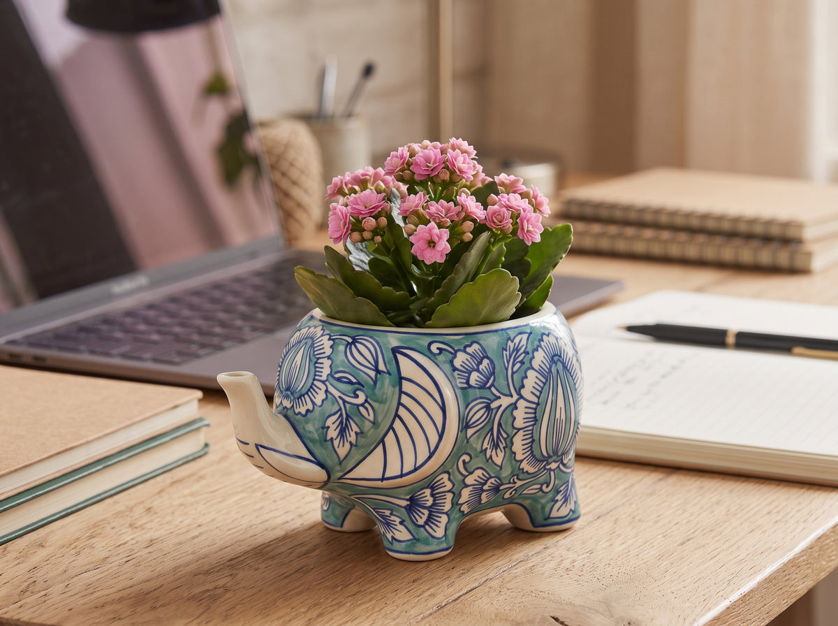 Jaipur Lotus Elephant Planter - Small