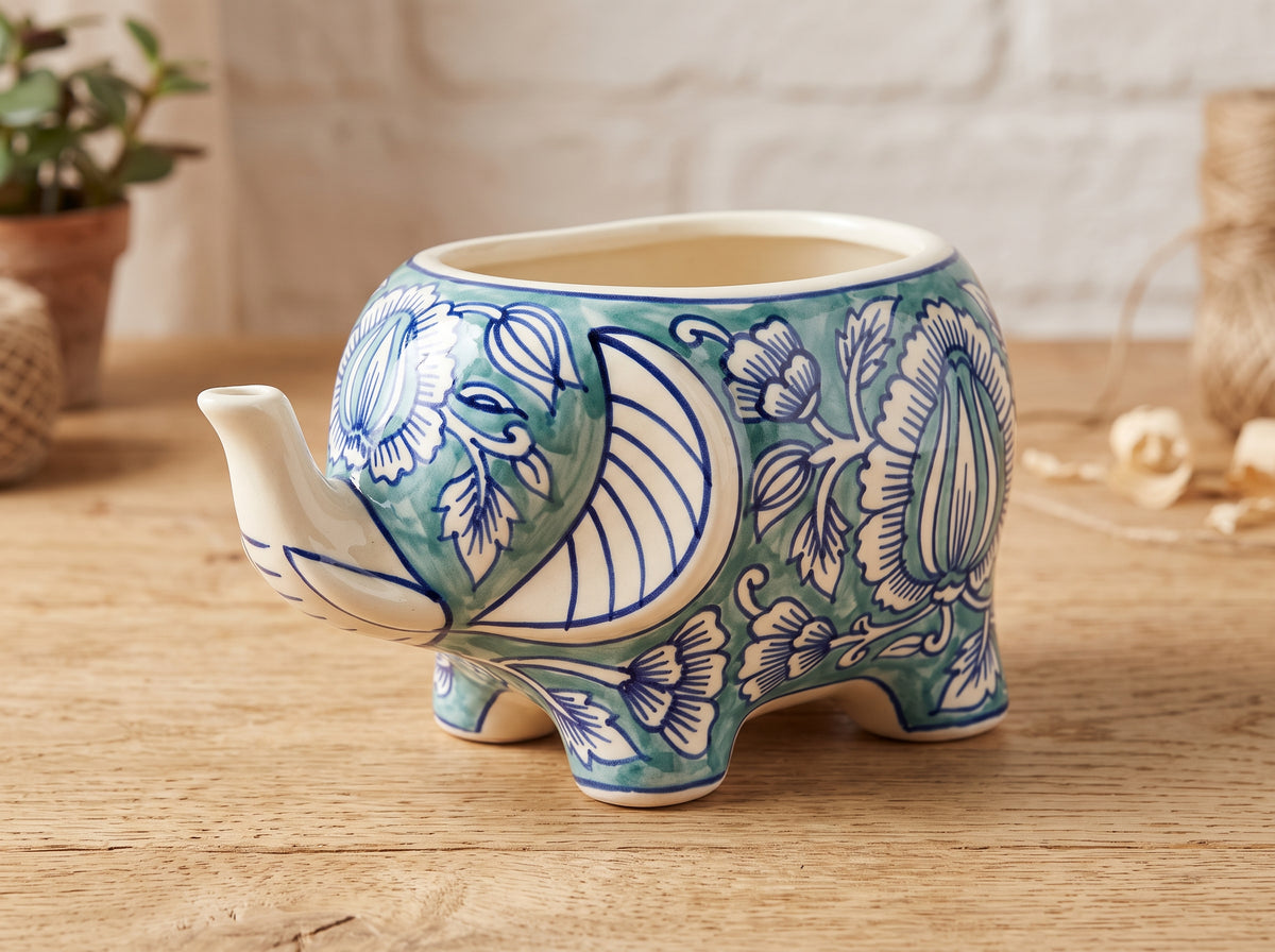Jaipur Lotus Elephant Planter - Small
