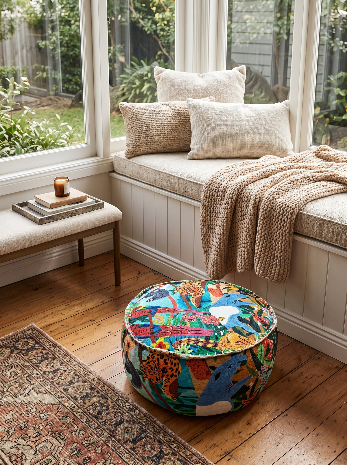 The Aranya Jungle Floor Pouf