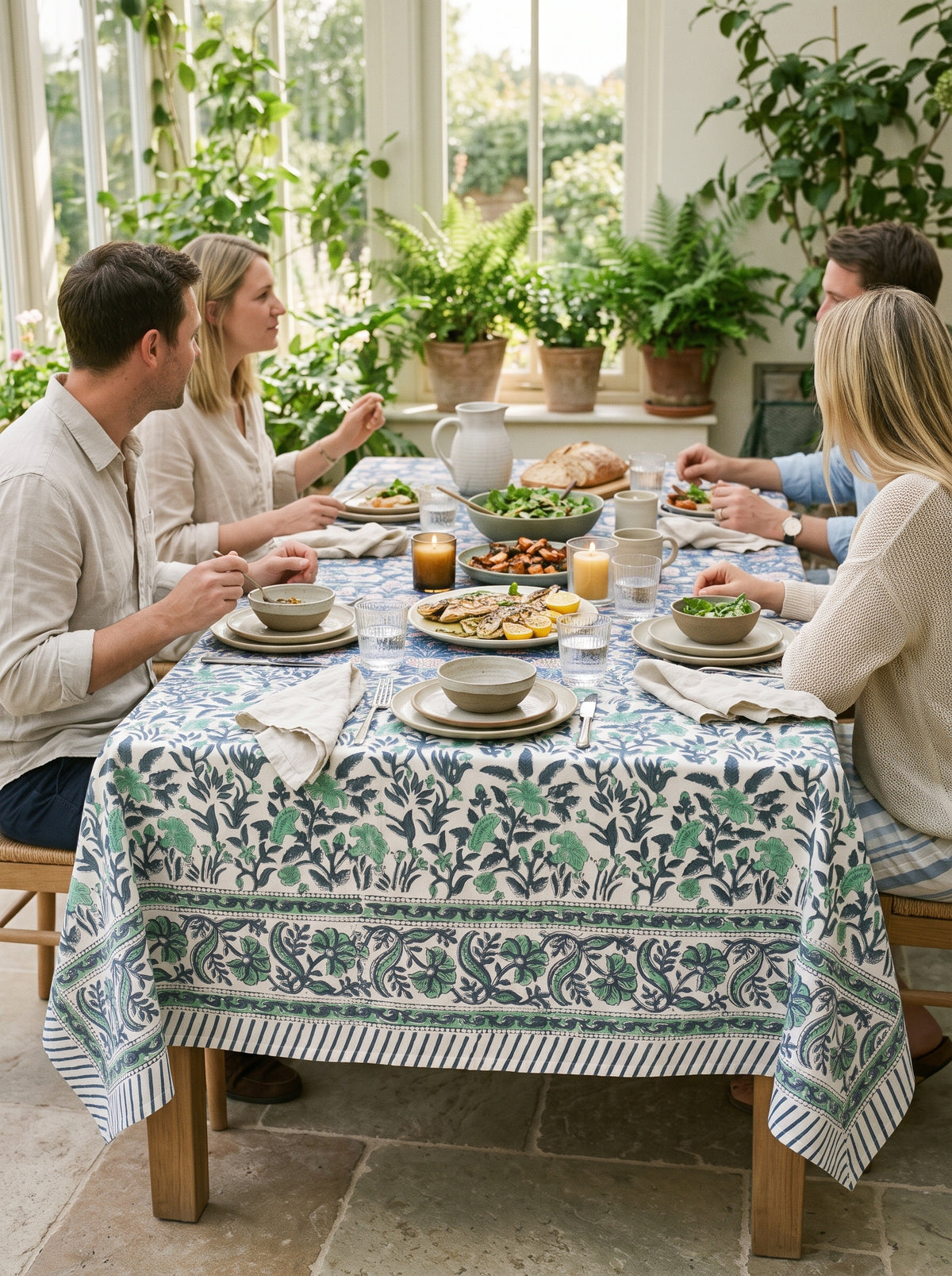 Emerald Meadow Tablecloth