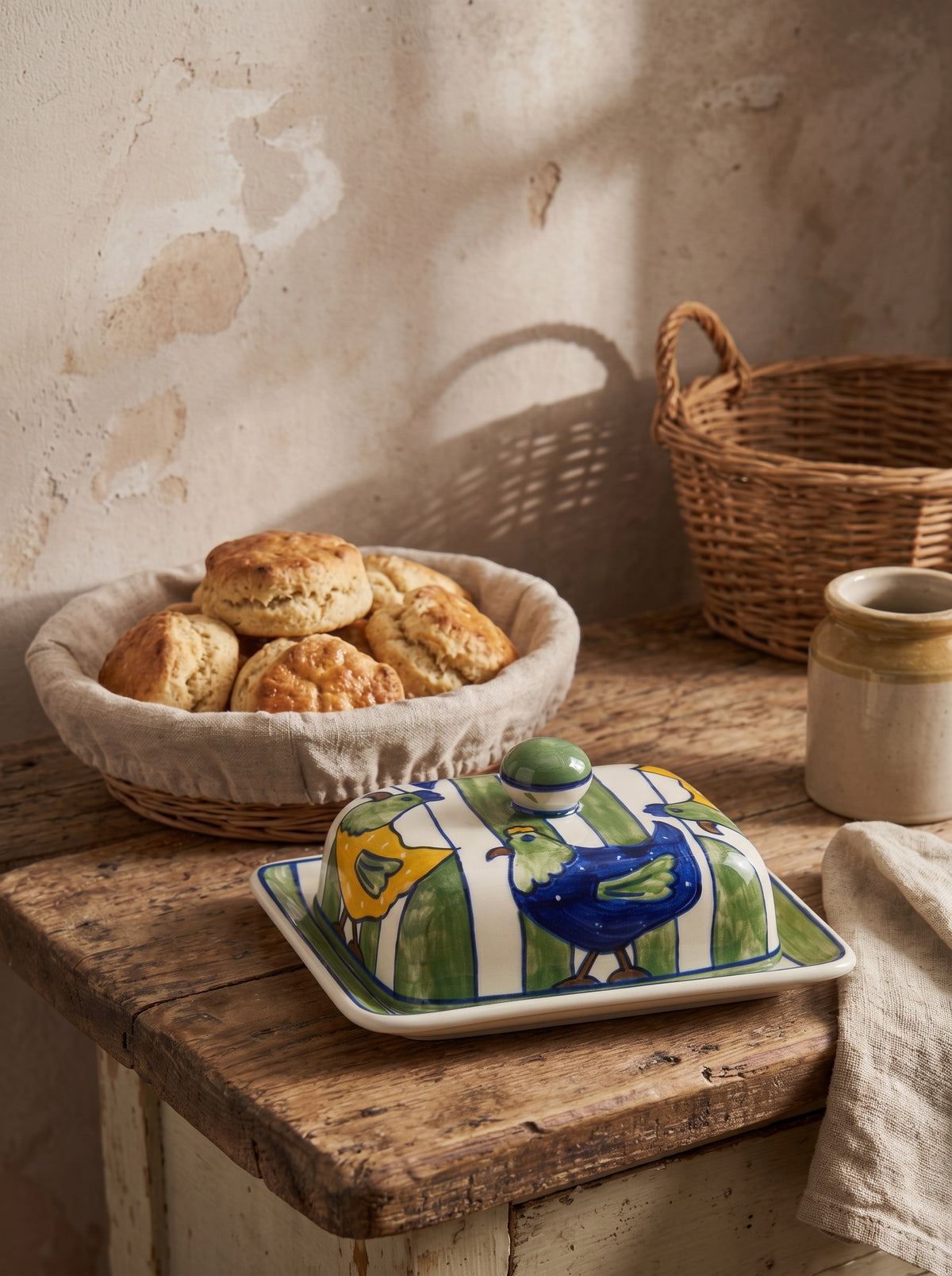 Meadow Hens Butter Dish