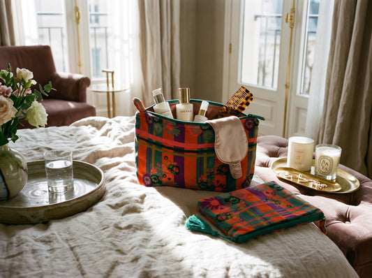 Set of 2 Eclectic Retro Velvet Pouches