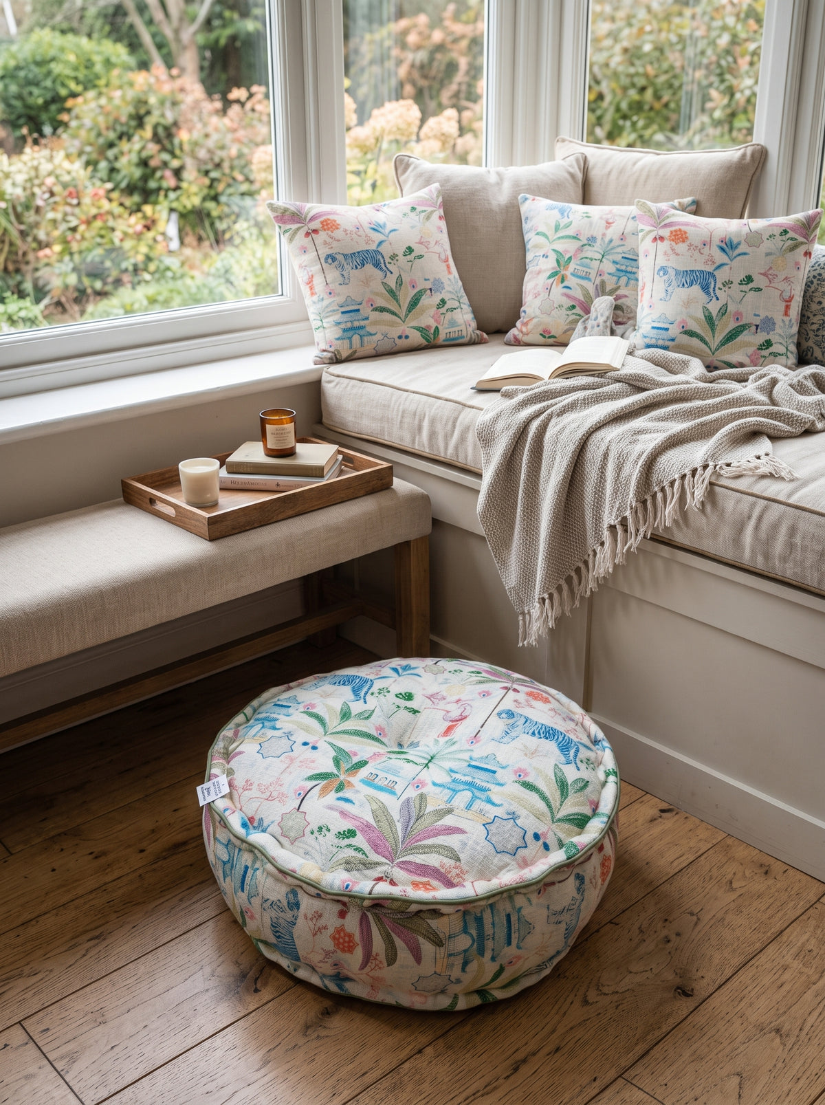 The Royal Bengal Cotton Floor Pouf