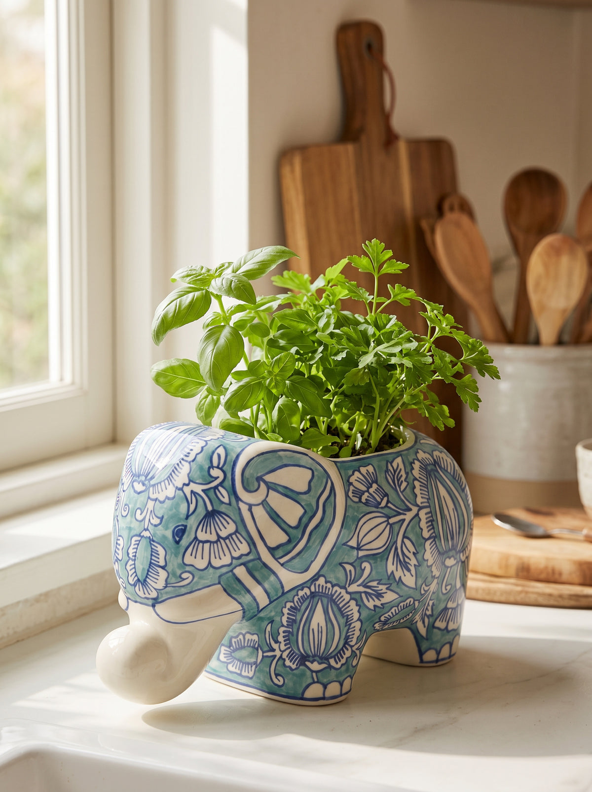 Jaipur Lotus Elephant Planter - Large