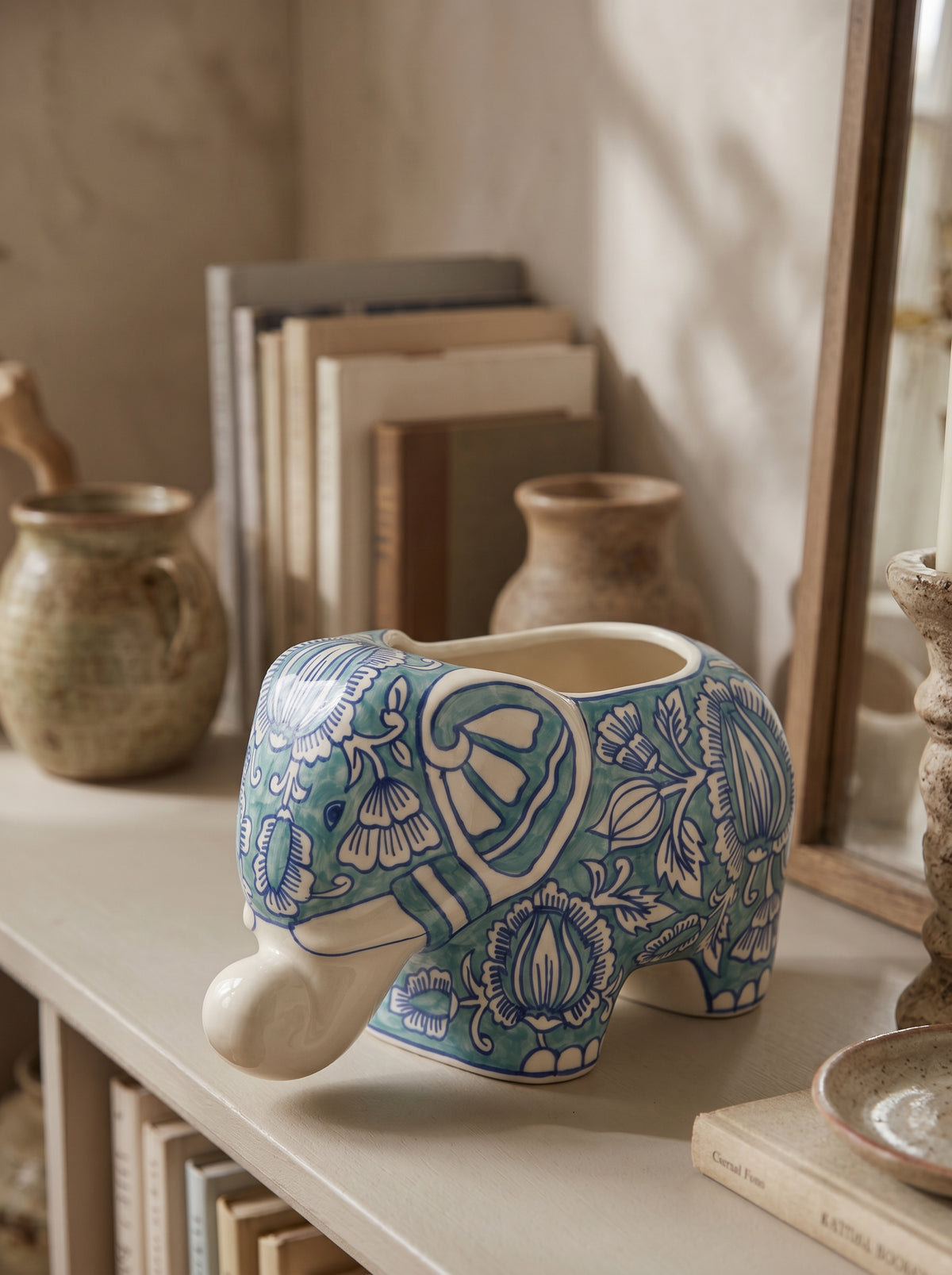 Jaipur Lotus Elephant Planter - Large