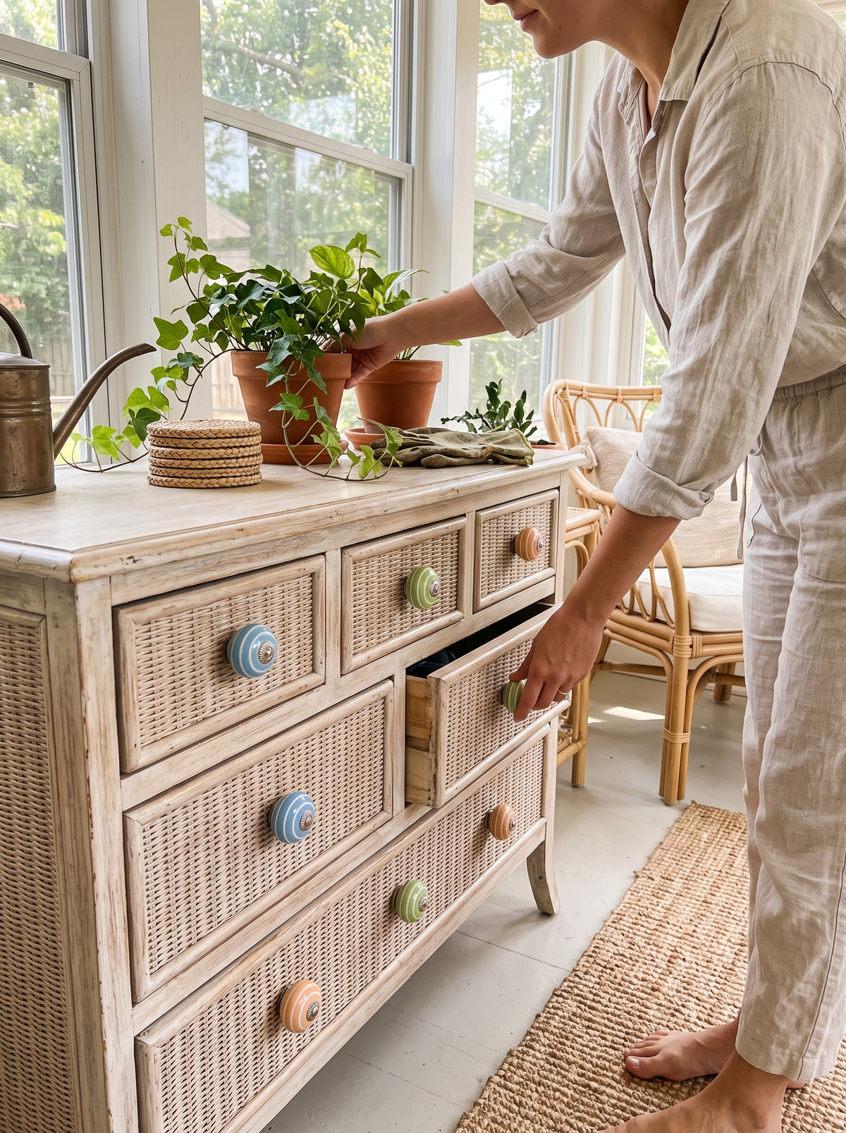 The Capri Pastel Ceramic Knob Set