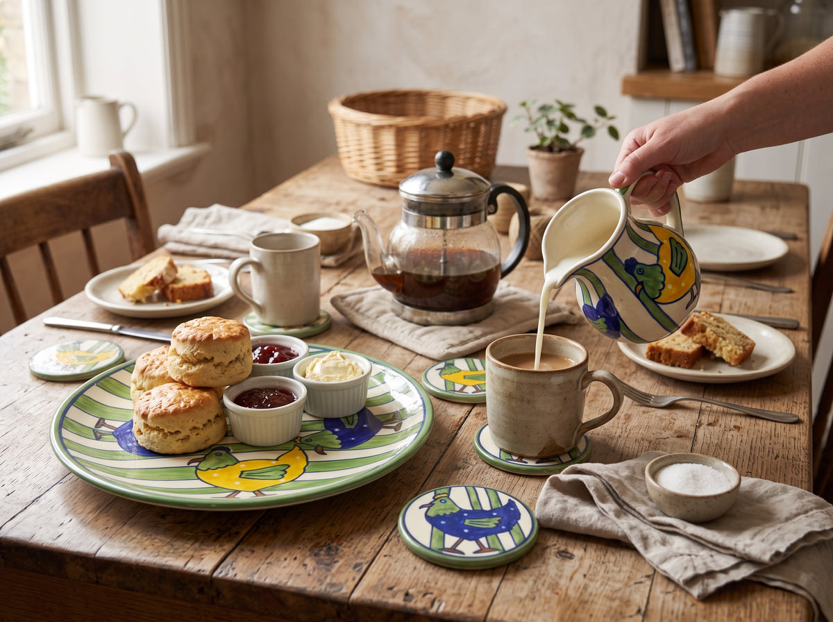 Meadow Hens Coaster Set