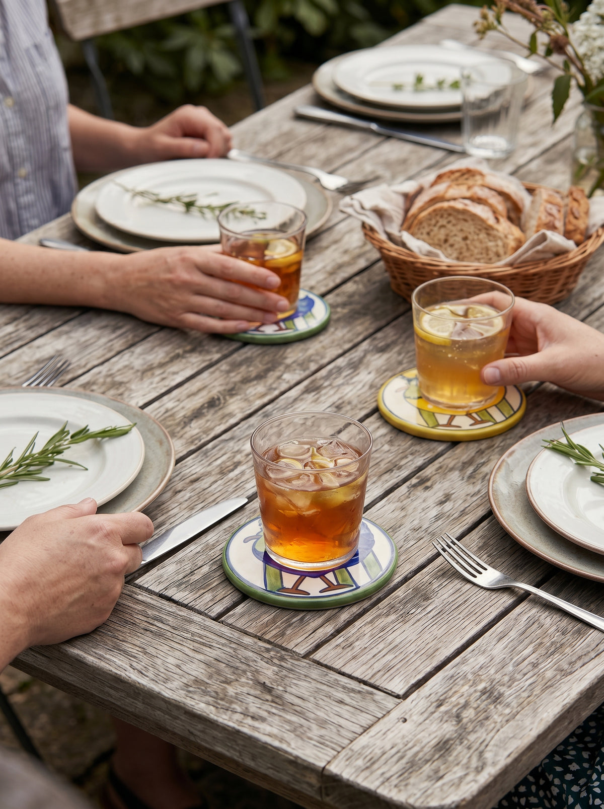 Meadow Hens Coaster Set