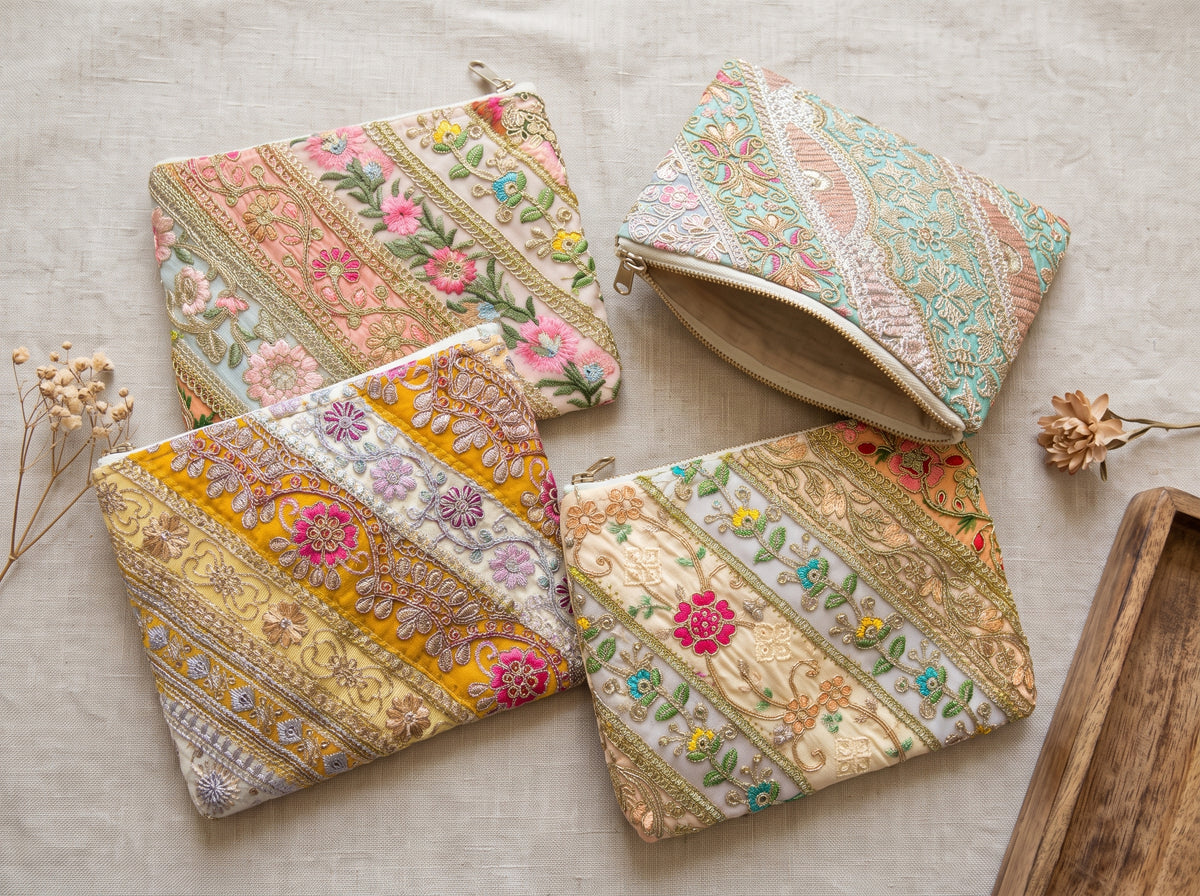 Embroidered Zari Pouch