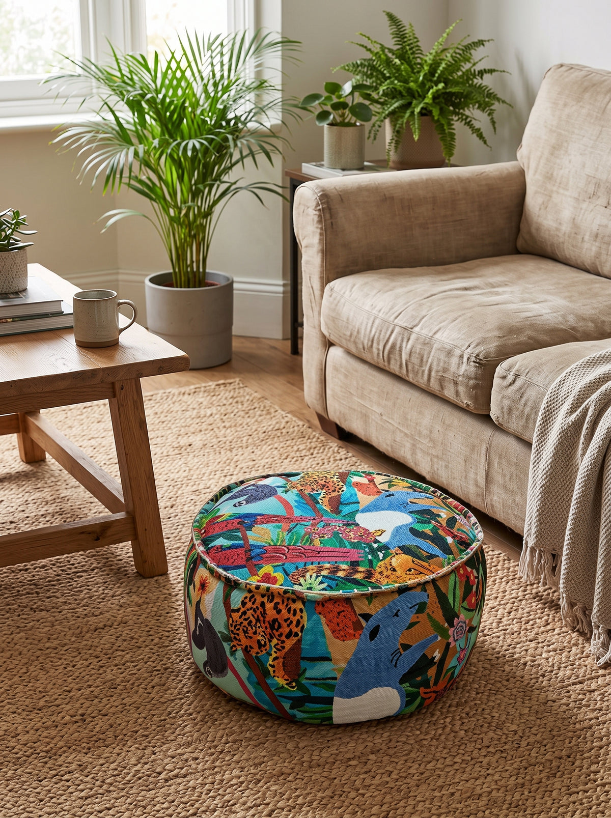 The Aranya Jungle Floor Pouf