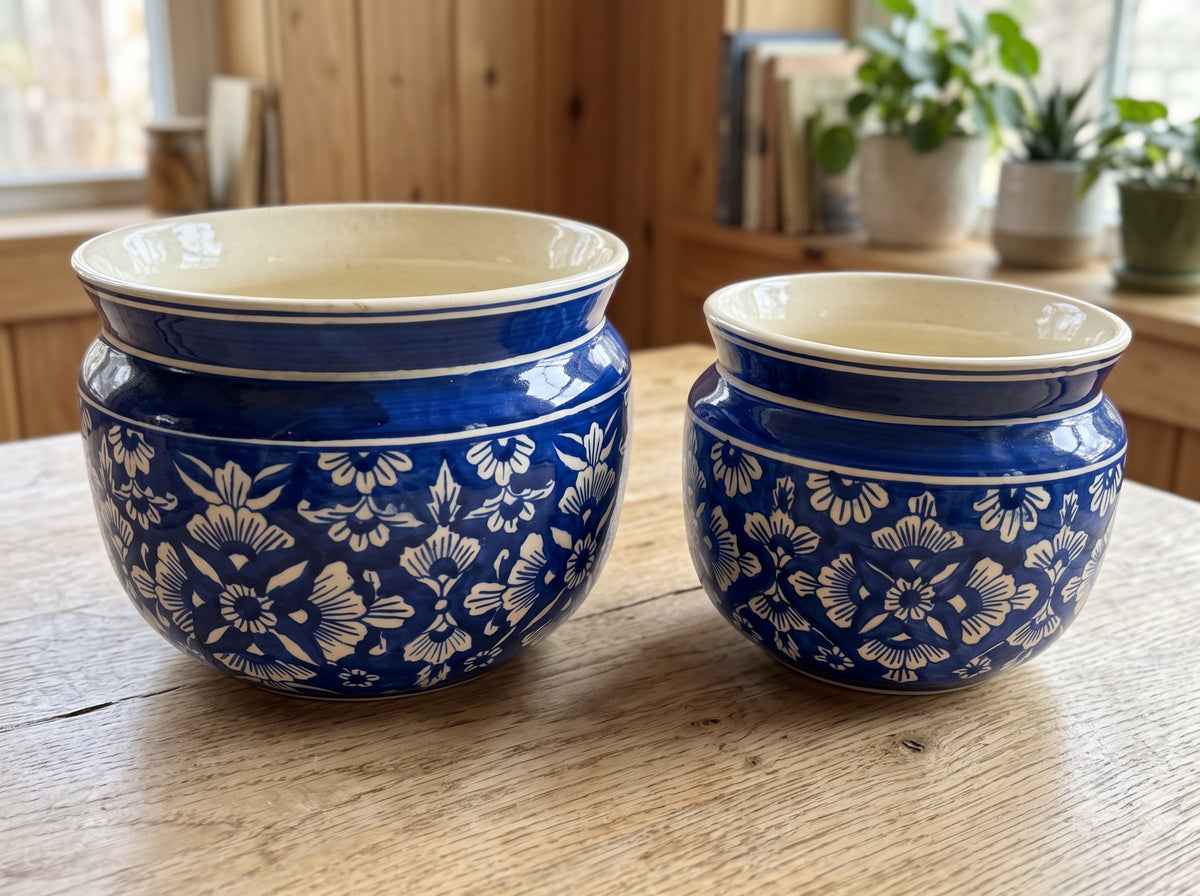 Jaipur Passion Flower Planter Set