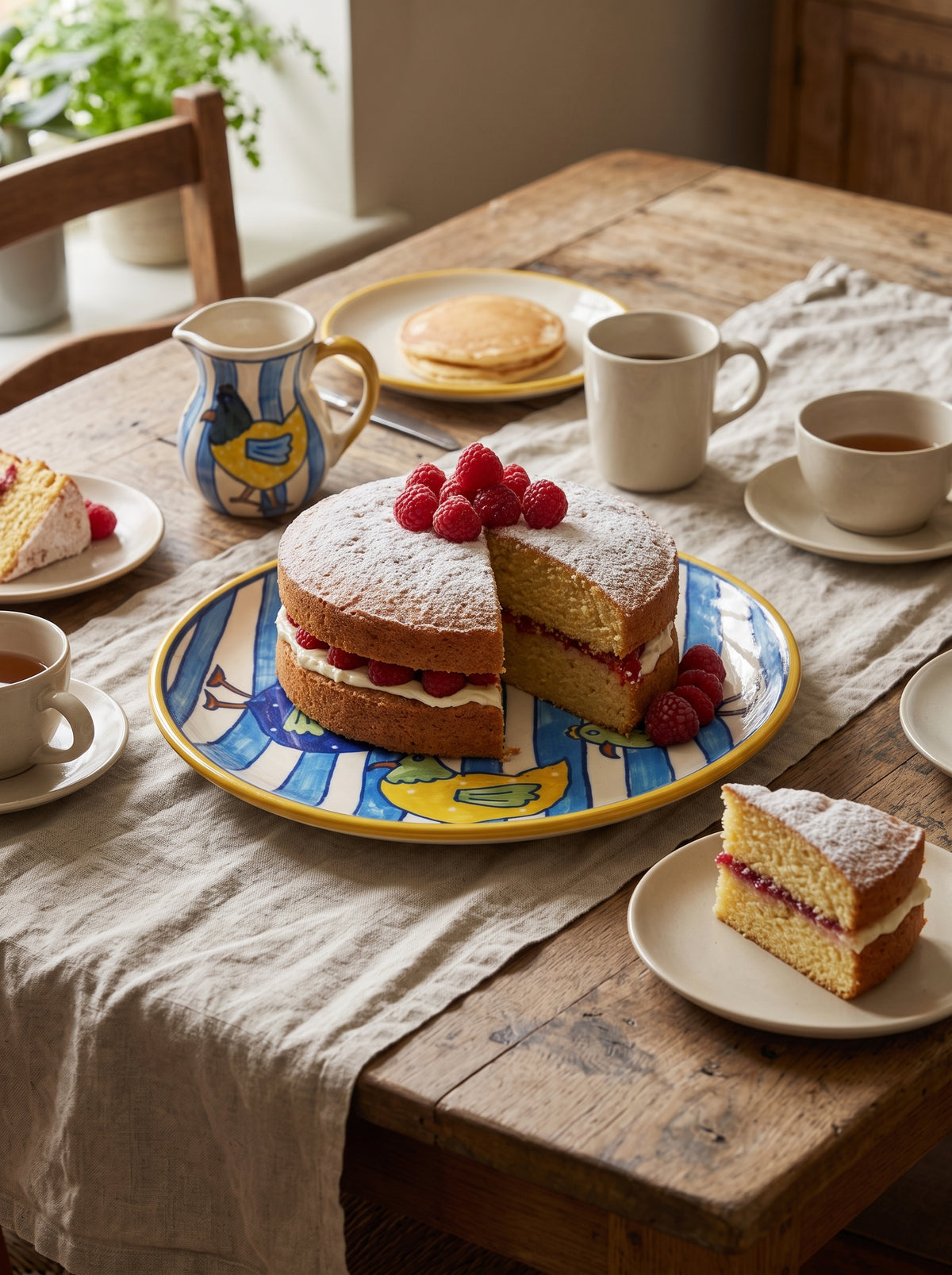 Skyline Hens Cake Plate