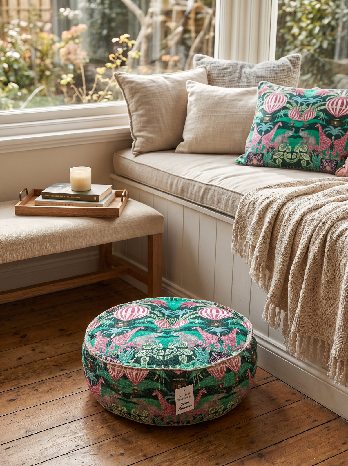 The Vayu Balloon Safari Floor Pouf
