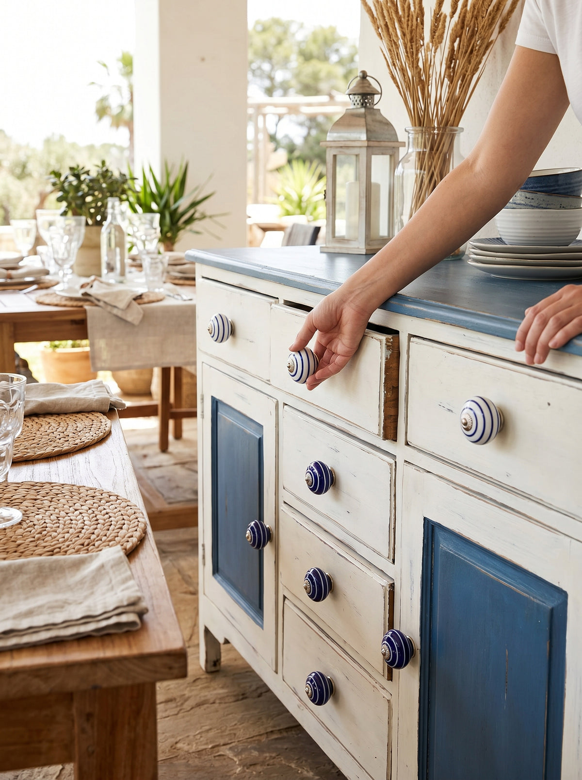 Nautical Wave Ceramic Drawer Pulls