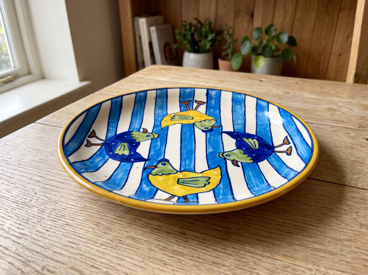 Skyline Hens Cake Plate