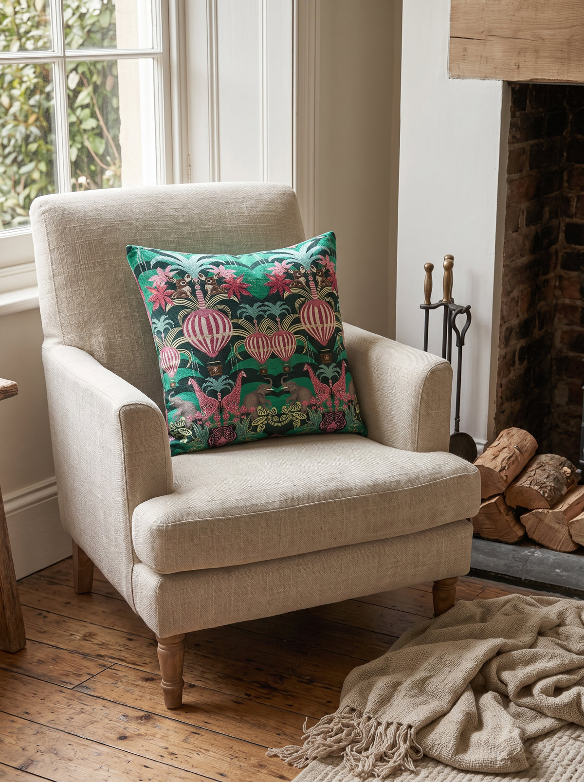 The Vayu Balloon Safari Cushion